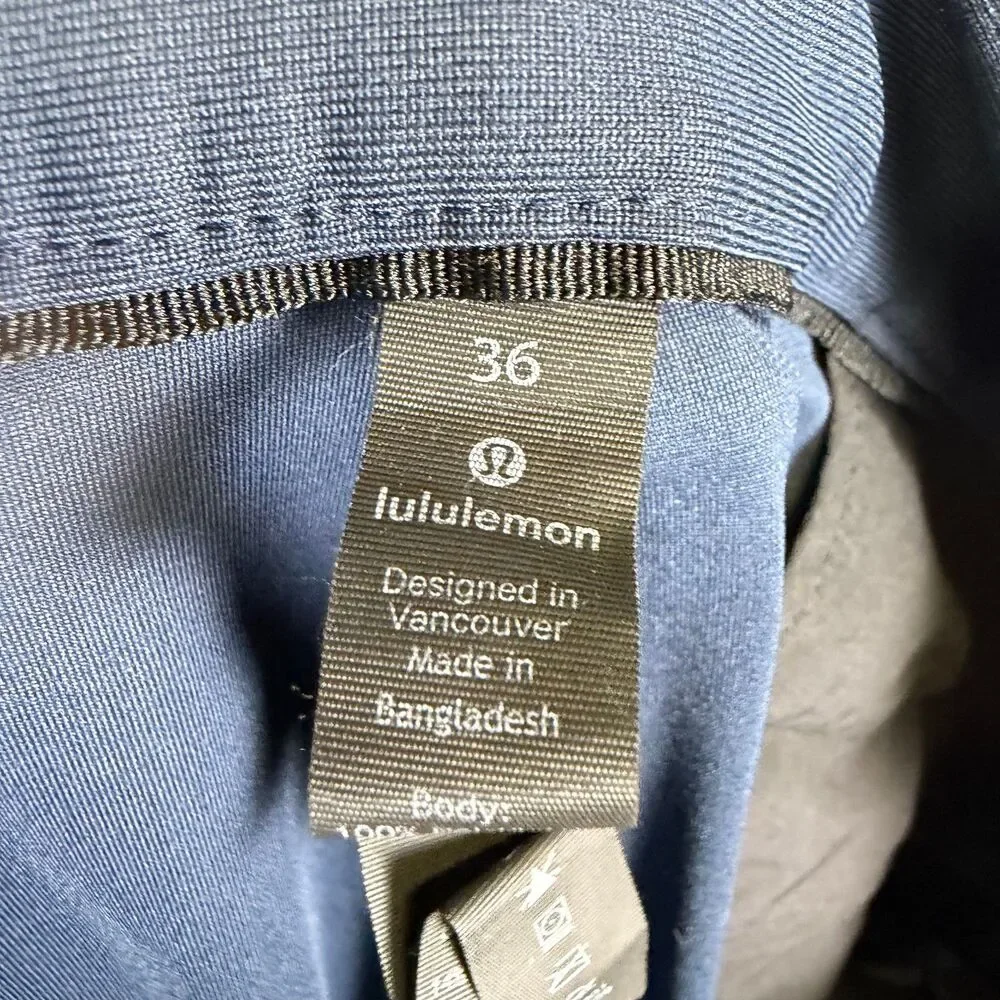 Lululemon Commission Classic Pants Men's 36x32 Blue Performance Stretch Golf